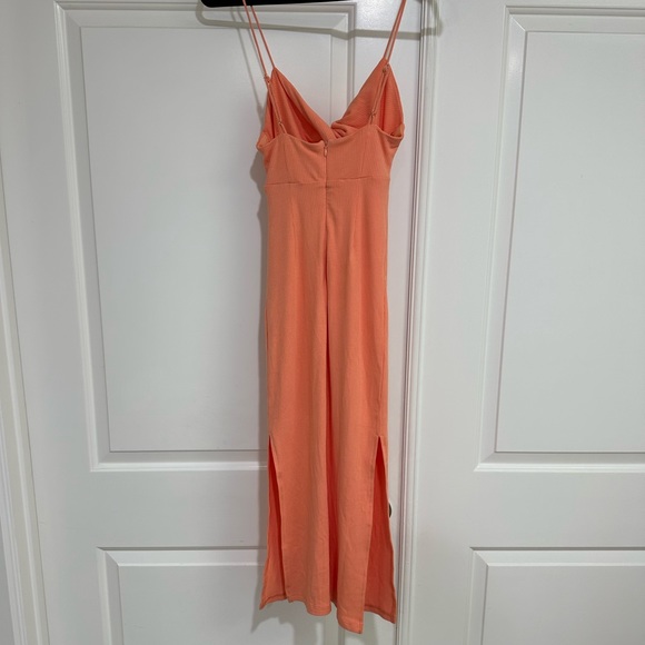 Sage + Paige peach midi dress, size extra small NWT twist front summer spring xs - Picture 3 of 4